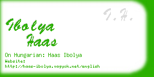 ibolya haas business card